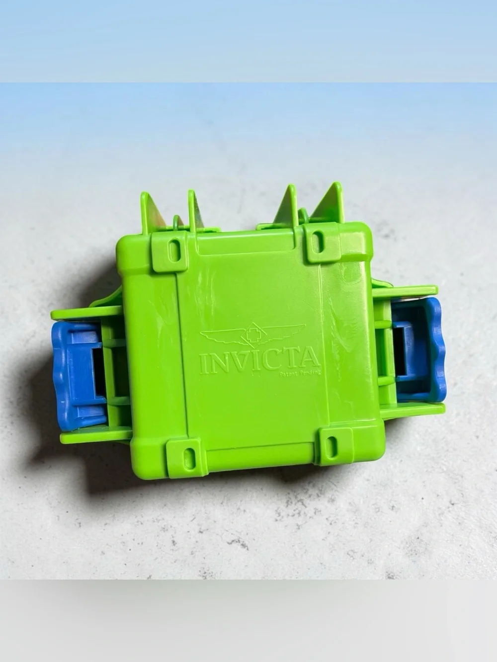 Invicta Limited Neon Green Case with Blue Accents